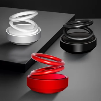 

New Arrival Alloy Car Double Loop Rotary Suspension Air Freshener Dashboard Perfume Seat Car Auto Aromatherapy Diffuser Interior