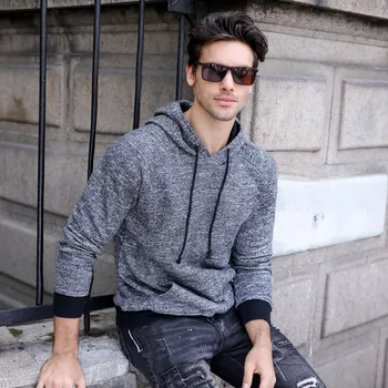 

NEGIZBER 2019 Autumn Winter Hoodied Sweatshirts Men Solid Slim Fit Thick Fleece Hoodies Men Top Quality Cotton Mens Hoodies