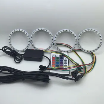 

Automobile refitted led 5050 color remote control RGB angel eye circle demon eye sound horn aperture