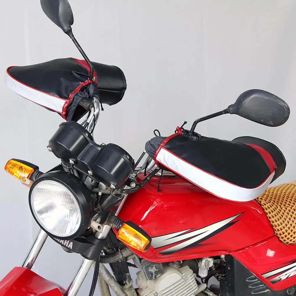 Motorbike/Scooter Hand Handlebar Gloves 35x28cm Winter Thicken Warmer Handlebar Grip Muffs Windproof With Reflective Strip