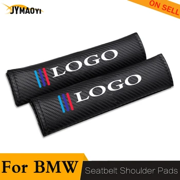 

For bmw seat belt cover case protector for performance logo safety beit shoulder pads seatbelt cover cushion car auto 2020 new