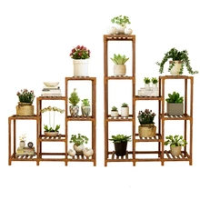 Крытый балкон из твердой древесины качество стеллаж для хранения гостиной Botany цветочный горшок рамка для земли мясистый зеленый Luo простой и легкий
