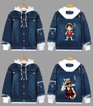 

animeONE PIECE Monkey D Luffy Hoodies Sweatshirts Cosplay costumes Roronoa Zoro Hoodies Jackets cartoon casual Jean jacket