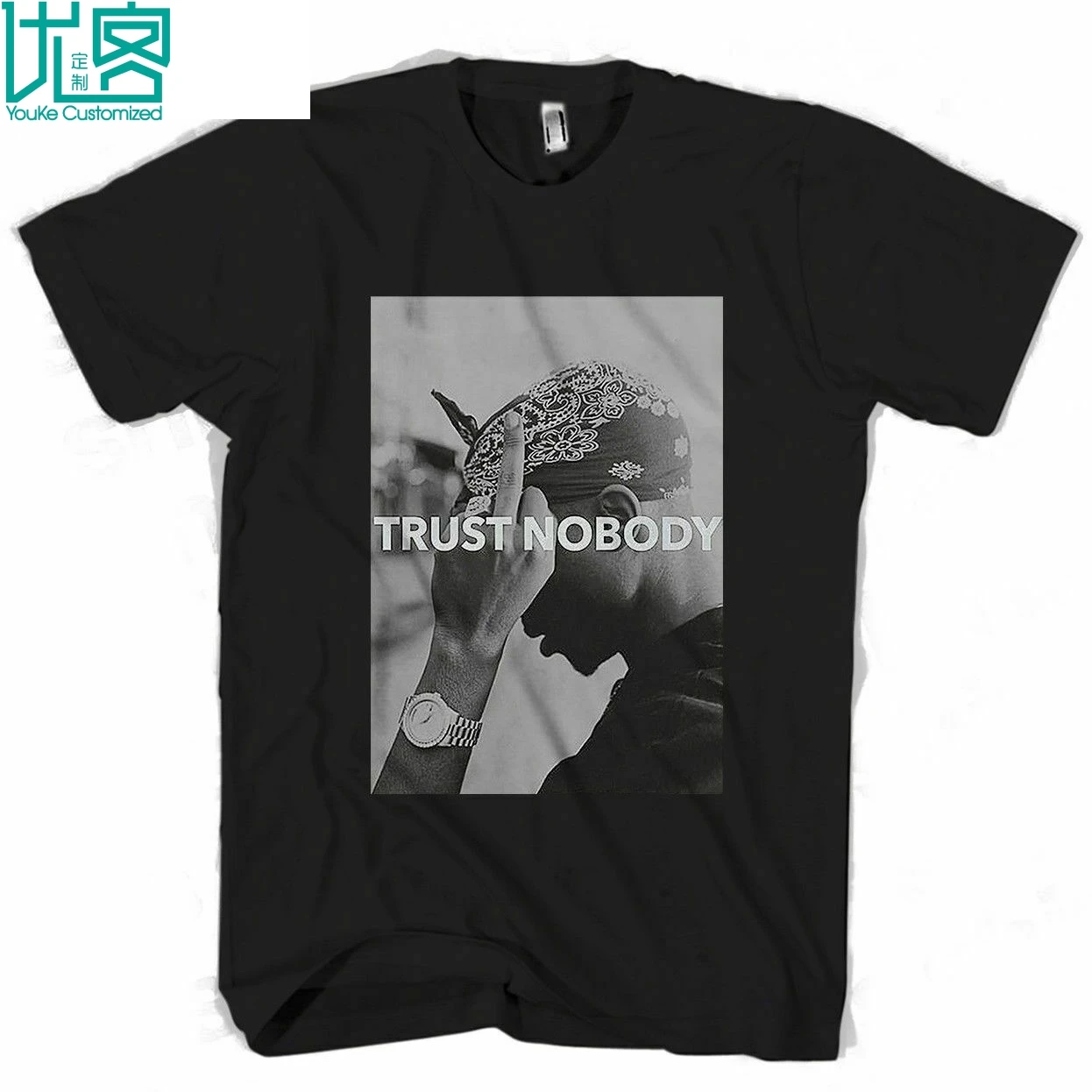 Новинка забавная Мужская и женская футболка Tupac 2pac Shakur Trust никто размеры от S до 3xl