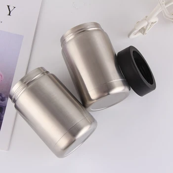 

12oz Beer Cooler Bottle Bar Accessories Stainless Steel Double Wall Frozen Vacuum Insulated Can Holder Multifunction Cold Keeper