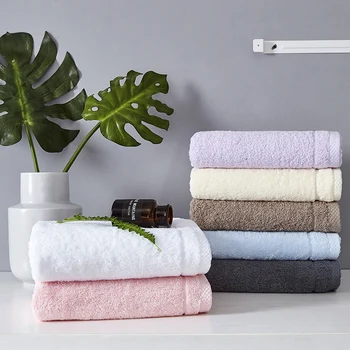 

Cotton 2Piece Bath Towels Set Hand Towels Bathroom Luxury Soft Pink Yellow Blue 28"x55"