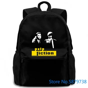 

NEW PULP FICTION JOHN TRAVOLTA & SAMUEL JACKSON BLACK USA Brand women men backpack laptop travel school adult student