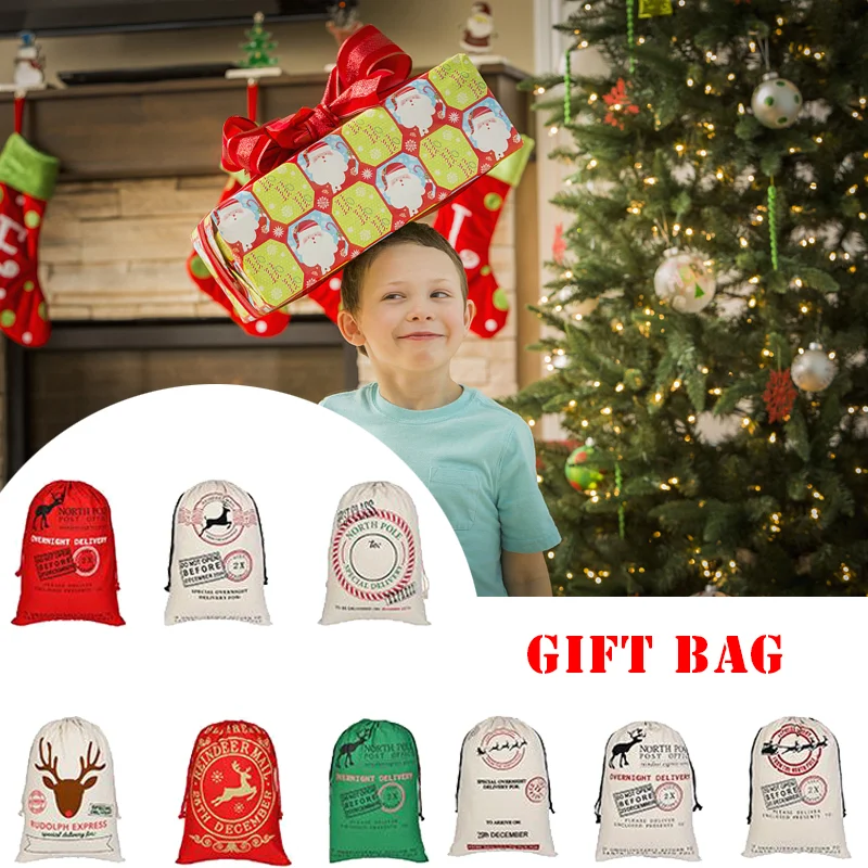 Christmas gift jute bag
