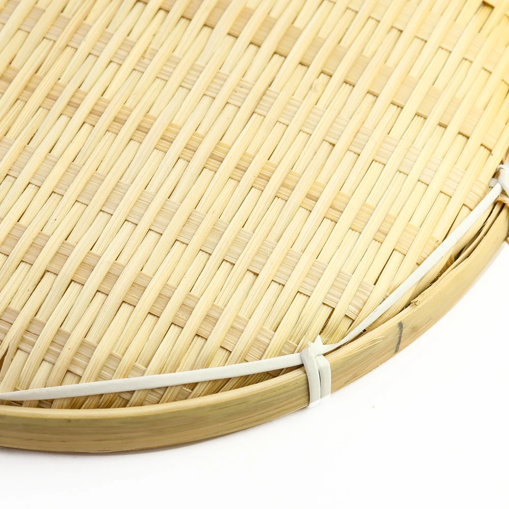 Handmade Bamboo Woven Fruit Basket Creative Household Storage Basket Refreshment Tray Kitchen Dishes Bamboo Sieve for Drying Tea 5