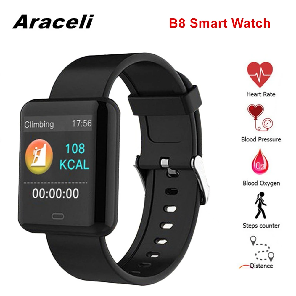 

B8 Smart Watch Bracelet 1.3 Large Color Screen Blood Pressure Heart Rate Monitor SmartWatch Band Sport Fitness B8 Smart Watch