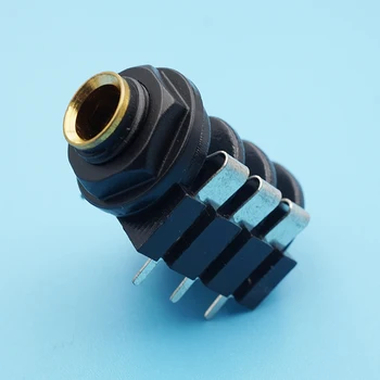 

30pcs Copper Soldering Jack 6.35mm Audio Microphone Connector Plug Gold Plated Jack 6.5mm Dual Microphone Straight Plastic Plug