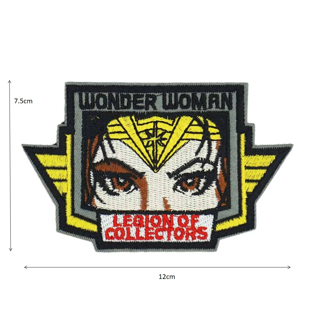 Чудо-Женщина W щит логотип Бэтмен патчи Диана Amazon принцесса DC COMICSbadge Костюмные принадлежности - Цвет: Серый цвет с красноватым отливом