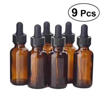 

9pcs 30ML Refillable Essential Oil Bottle Cosmetic Sub-Bottle With Dropper Lid DIY Mix Supplies Tool Accessories