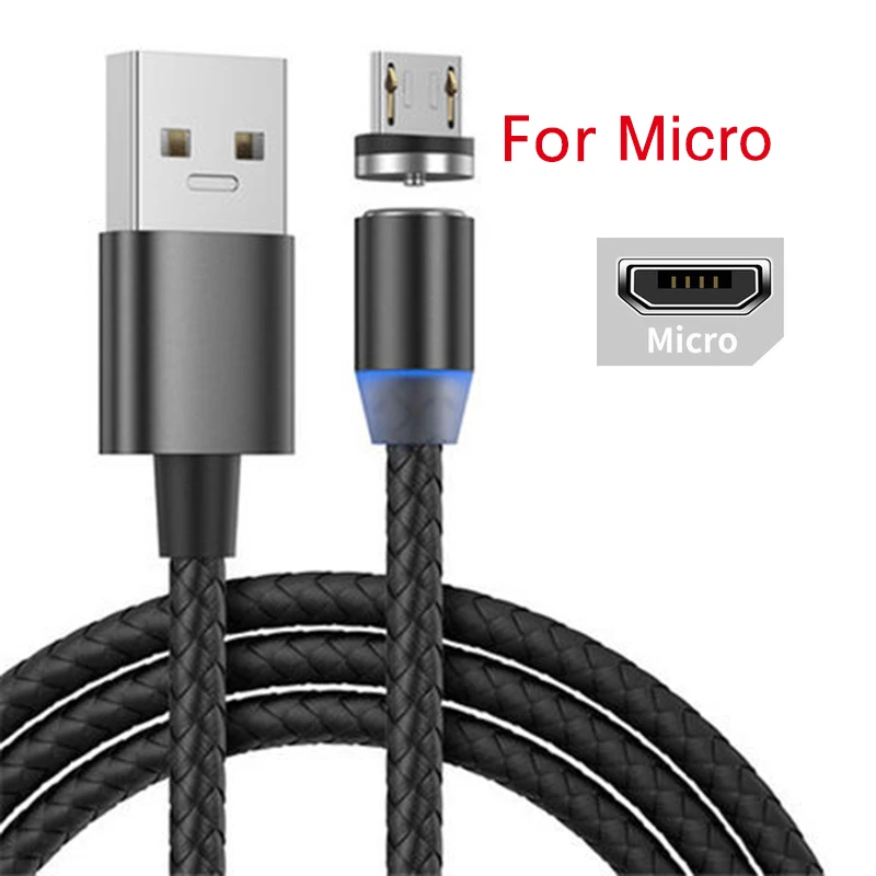 Magnetic cable 1m micro usb type c Quick charge cord for iPhone 11 Samsung S10 xiaomi USB type-c Cable Magnetic Charger converter phone charger Adapters & Converters