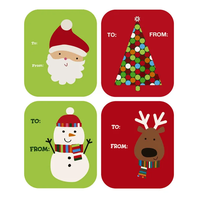 40-100Pcs Rechteck Frohe Weihnachten Label Aufkleber für Karte Geschenk Paket Verpackung Festival Party Backen Kleine Business 4.8*5,8 CM – Detail 2