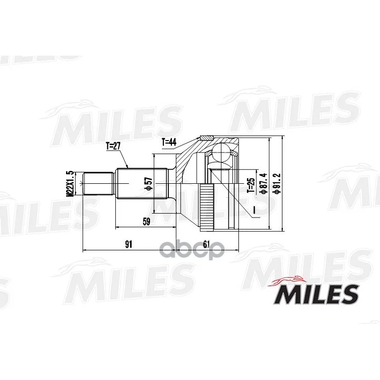Шрус Ford Mondeo I-Ii 1.8-2.5 93-00 Нар. Abs Miles Ga20118 Miles арт. GA20118