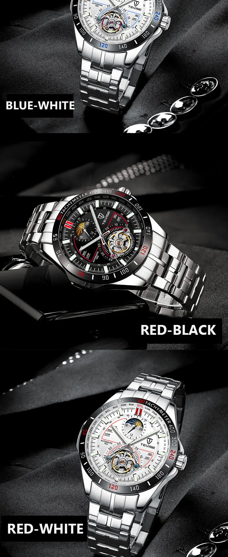 Часы со скелетом, новинка, спортивные механические часы TEVISE, роскошные часы для мужчин, s часы, Топ бренд, Montre Homme, часы для мужчин, автоматические часы