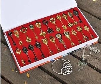 

Diffuse Domain Anime Fairy Tail Key 22 Set Guild Logo Necklace Anime Peripheral