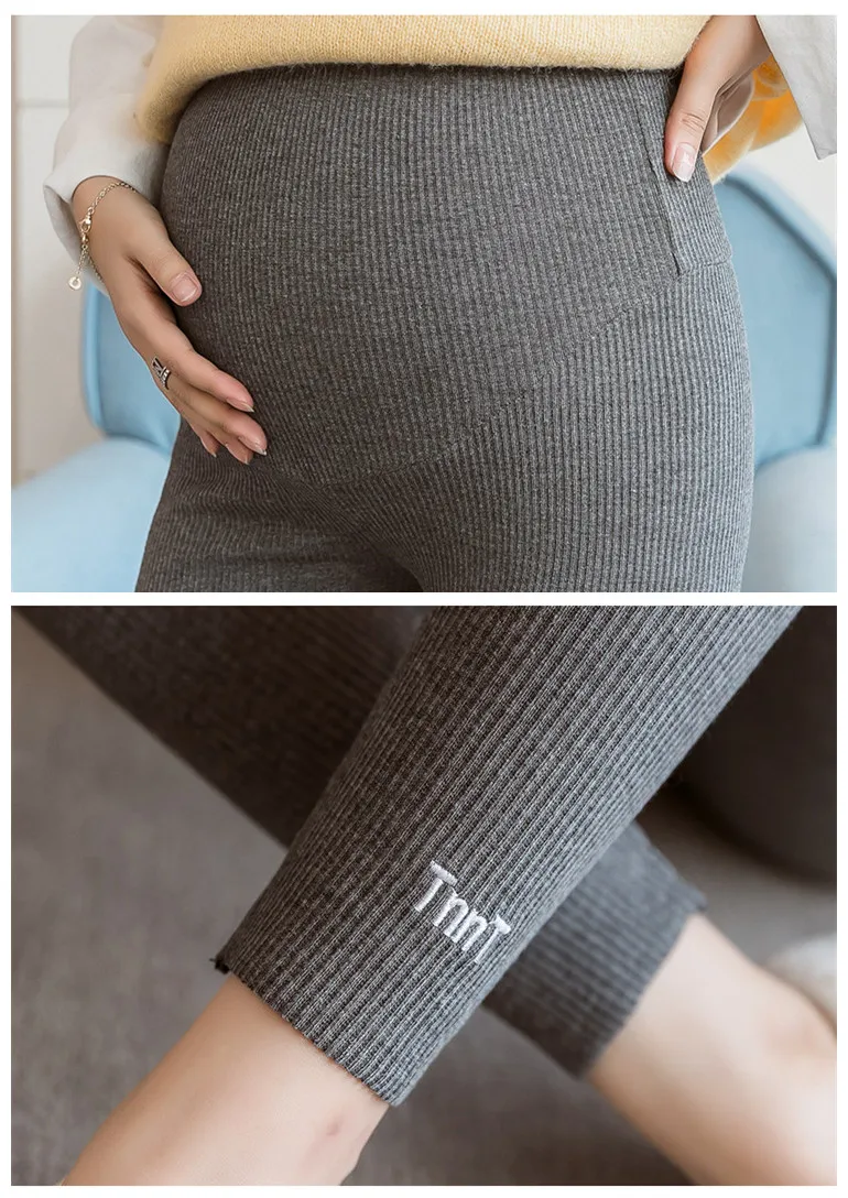Хлопковые леггинсы для беременных женщин с регулируемой талией; Одежда для беременных; брюки; ropa mujer Embarazada Spodnie Ciazowe