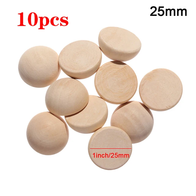 Round Wood Ball for Crafts (0.5 Inch) - China Half Wooden Beads