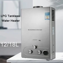

LPG Hot Water Heater Propane Gas Tankless Water Heater Shower 18L Heater Instant Water Heater On-Demand Stainless Water Boiler