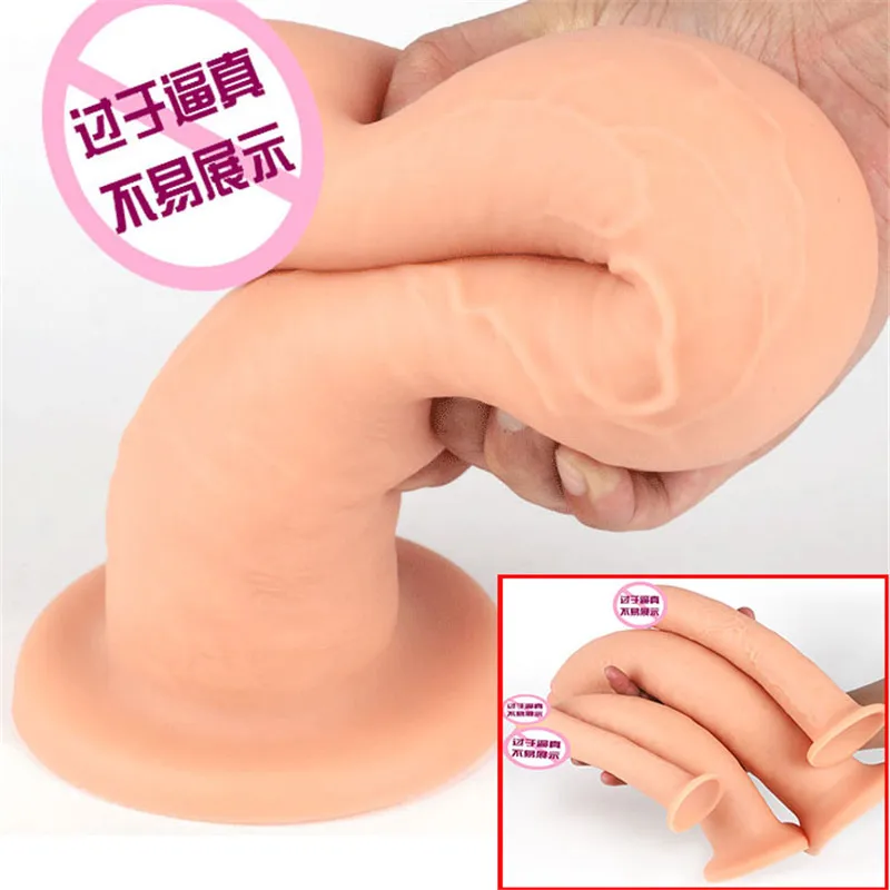 Silicone soft dildo realistic penis female masturbator with suction cup sex toys for woman sex toys