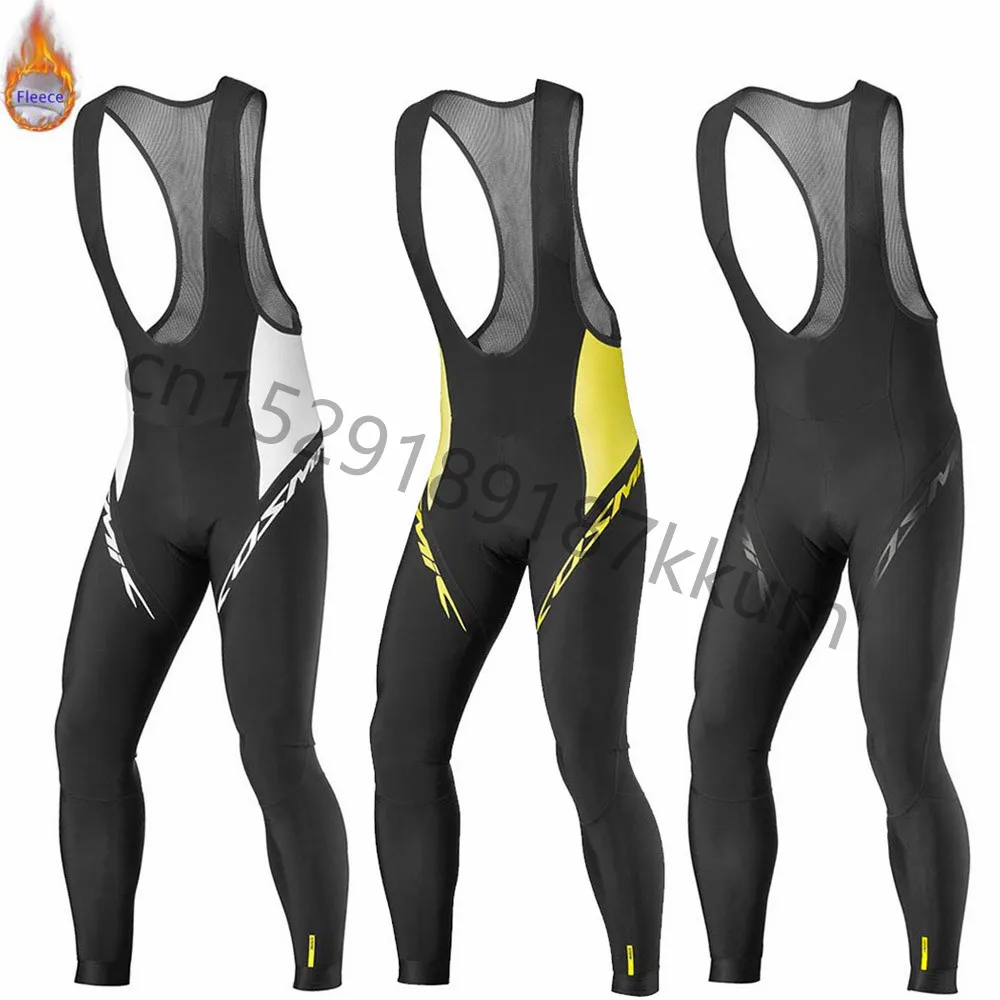 MAVIC Winter Fleece Thermal Men Cycling Long Pants triathlon Outdoor Bicycle Wear bib Top quality shockproof Bike Trousers |