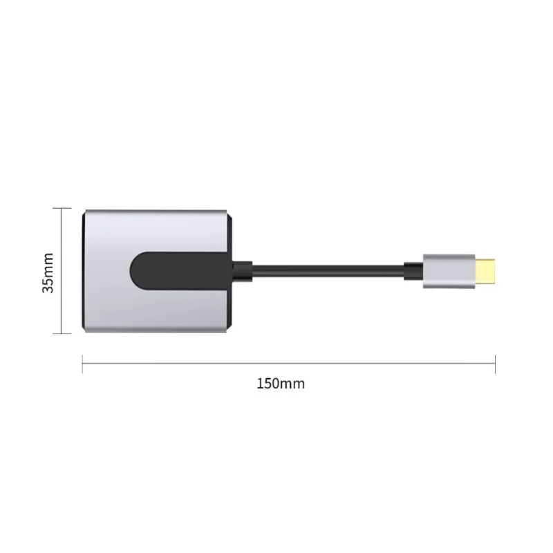 Практичный тип-c к HDMI кабель адаптер 4K HD tv и проекционный видео конвертер для компьютера