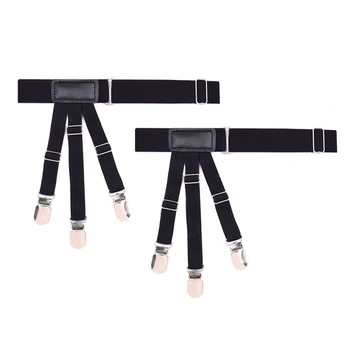 

2pcs Elastic Shirt Stays Garters Adjustable Suspender Universal For Men Portable Non Slip