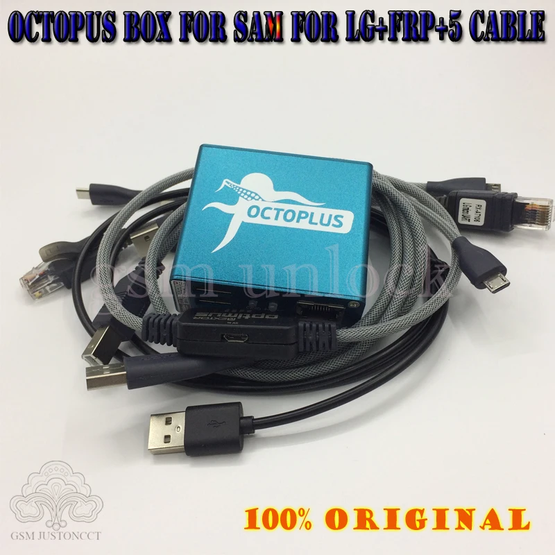 Gsmjustoncct Octopus box+ frp активированный+ полный активированный для LG для samsung+ 5 кабелей, включая кабель optimus