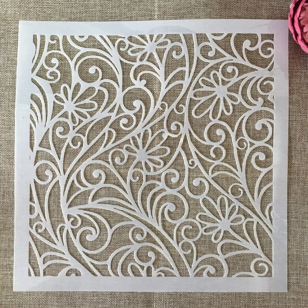 

30*30cm Floral Geometry DIY Layering Stencils Wall Painting Scrapbook Coloring Embossing Album Decorative Template