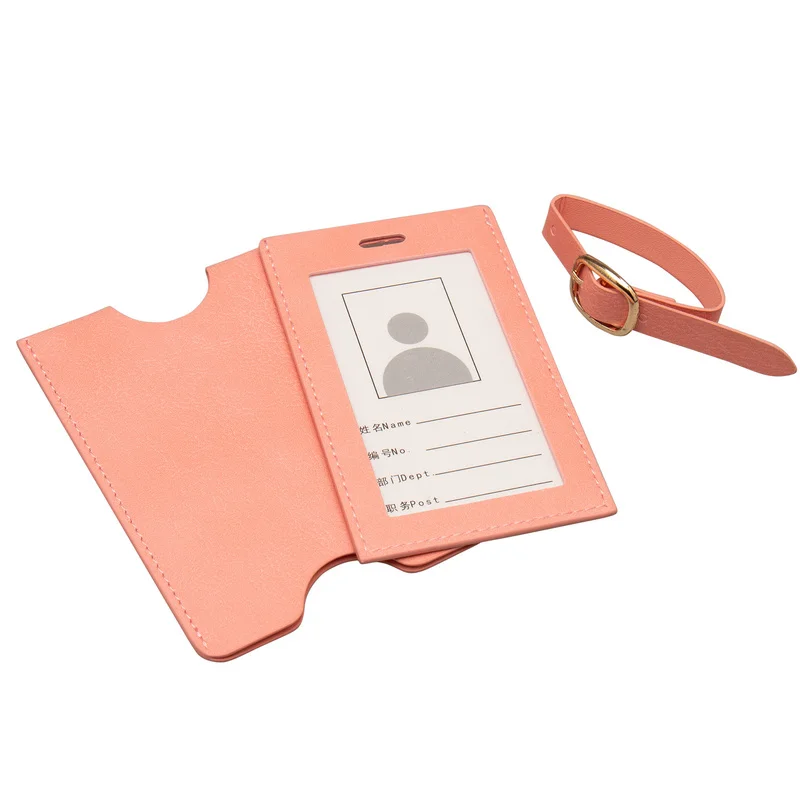 Suitcase Luggage Tag Label PU Leather Bag Pendant Handbag Portable Travel Accessories Name ID Address Tags