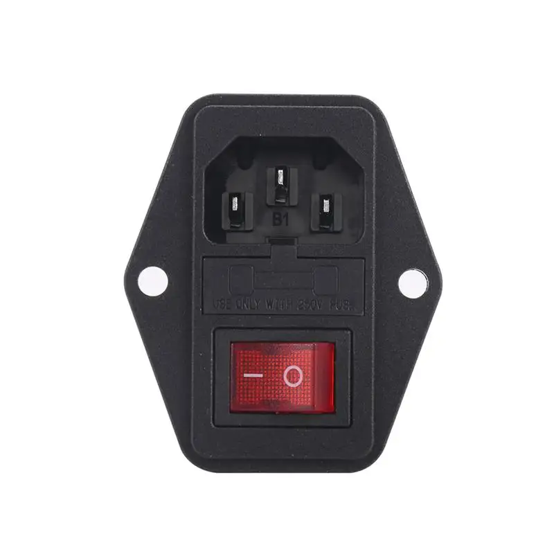 Новинка 250 В 3 контактный клавишный выключатель питания IEC320 C14 Стандартный
