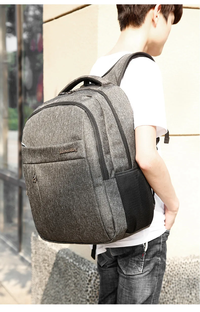 Нейлон рюкзак для ноутбука мужчины mochila masculina серый черный туристический рюкзак школьная сумка для мальчиков повседневная водонепроницаемый рюкзаки мужские