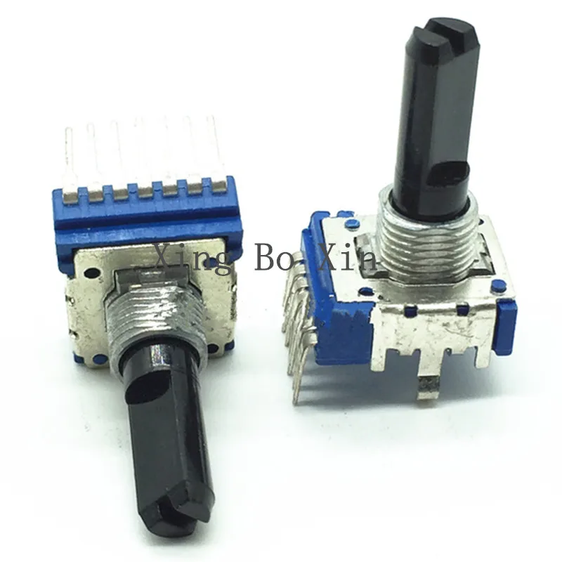 Free Shipping 10pcs 100% new RK14 B503 B104 stereo channel B50K B100K vertical rotary potentiometer shaft length 20MM 7Pin | Обустройство