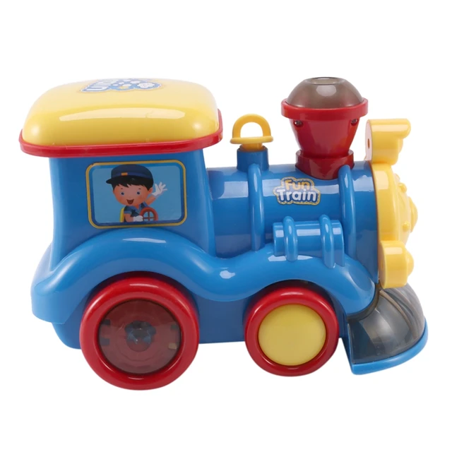 Go Steam Train Locomotive for Kids - Classic Battery Operated Toy Engine Car with Smoke, Lights and Sound (Realistic Water Vapor 3