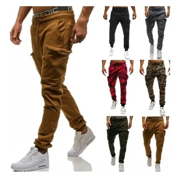 

Men's Casual Pants Drawstring Classic Joggers Pants Zipper Pockets Sweat Pants A variety of elements camouflage pants