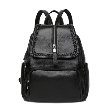 

Female Genuine Leather Rucksack women bag fashion wild ladies small backpack leather women bag soft leather Knapsack school bag
