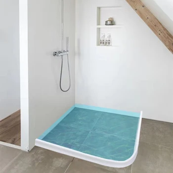 

Flexible Bathroom Water Stopper Flood Barrier Dry and Wet Separation Rubber Dam Bath Screens Kitchen Sink Waterproof Blocker