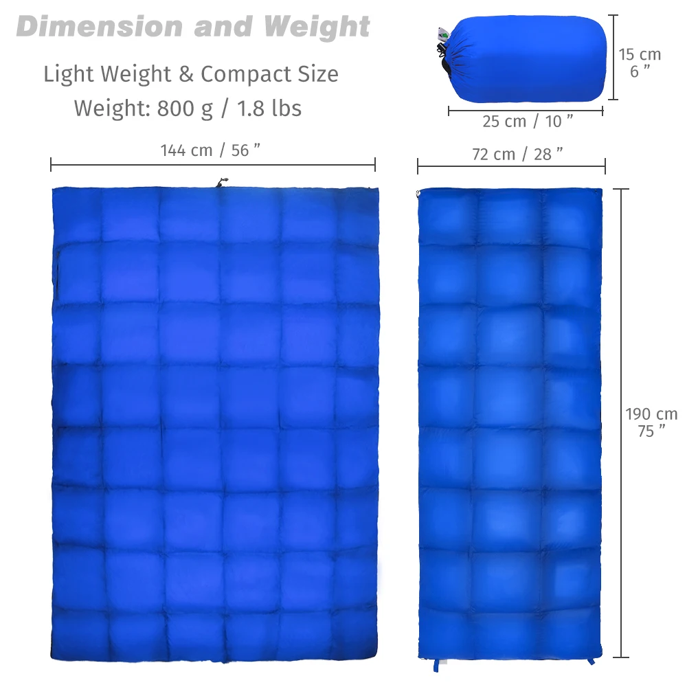 GeerTop сверхлегкий спальный мешок на утином пуху, Водонепроницаемый конверт, спальные мешки с компрессионным мешком для зимнего туризма для взрослых