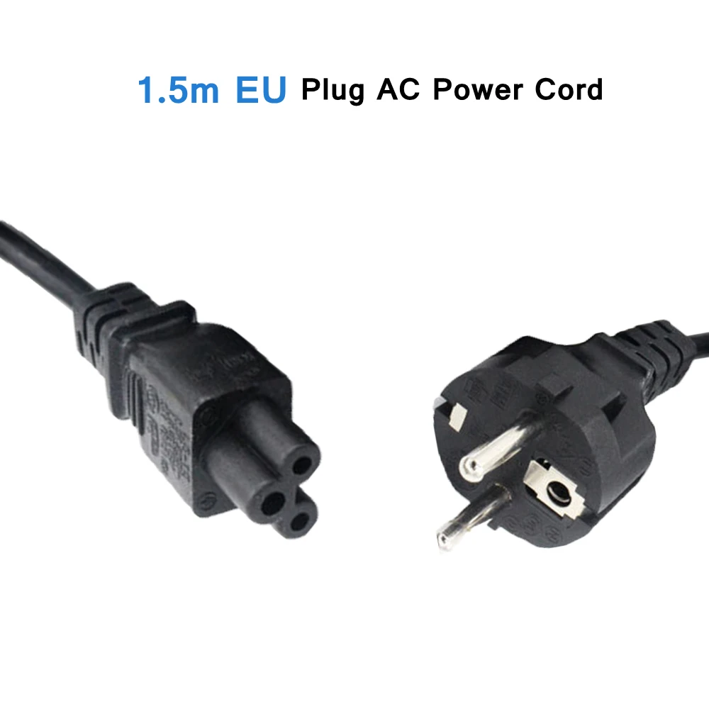 

1.5m EU AC Power Cord Euro IEC C5 Power Extension Cable Power Cable For Notebook Laptop PC Computer Monitor Accessories