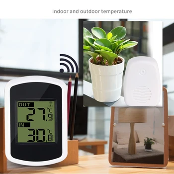 

Wireless Ambient Weather Thermometer Indoor and Outdoor Temperature LCD Display Digital Indoor Temperature