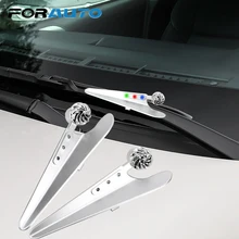 FORAUTO 1 пара светодиодный ветросиловой Автомобиль Стеклоочистителя декоративные огни стеклоочистителя давления держатель салфетки стеклоочиститель декоративная лампа
