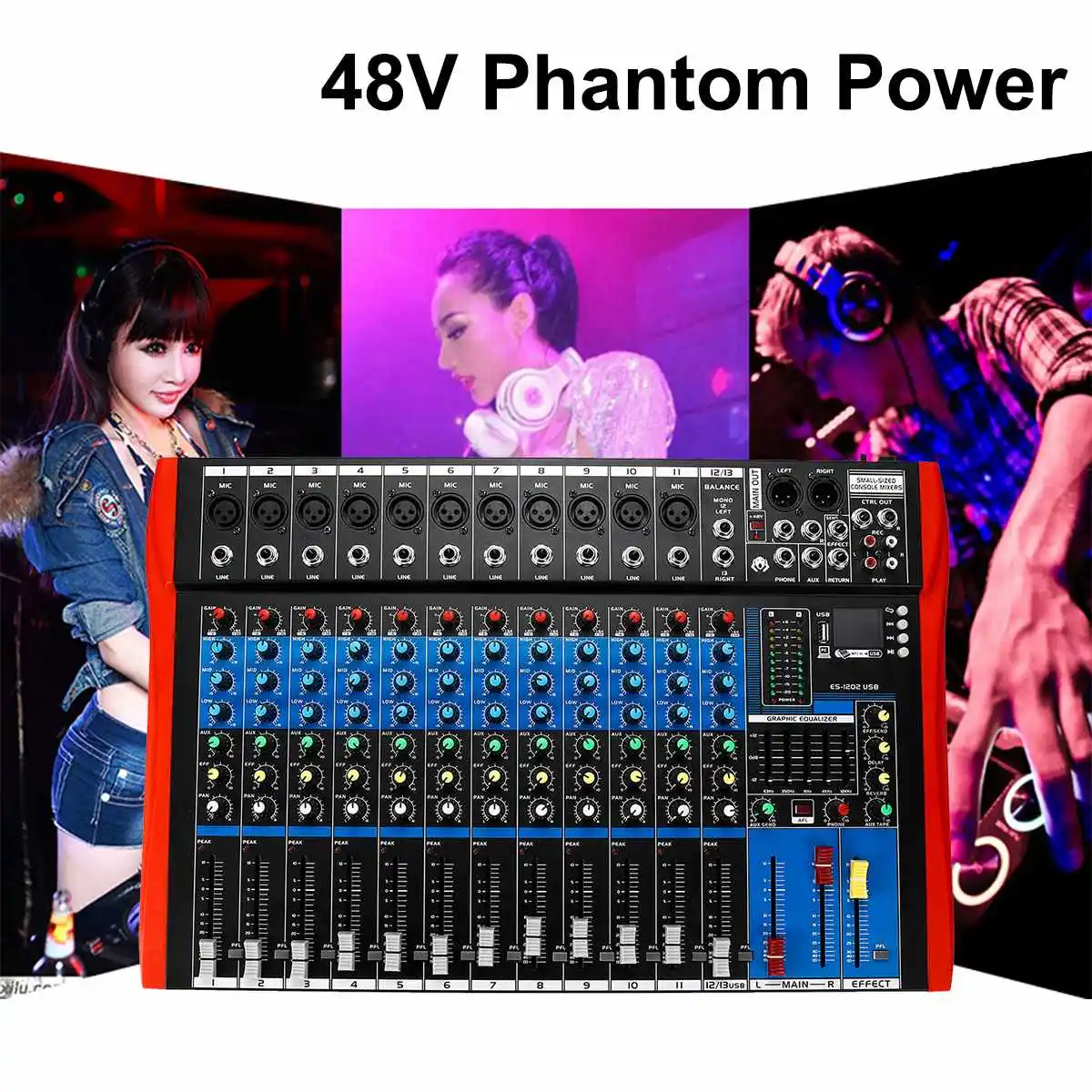  6/8/12 Channel Mixing console mixer audio interface mixer digital bluetooth USB charging Audio mixe