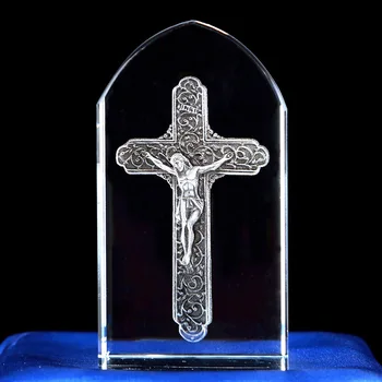 

Christian gifts Jehovah Catholicism Ornament Madonna Virgin Mary Creative K9 Crystal 3D Laser engraving crafts and Decoration