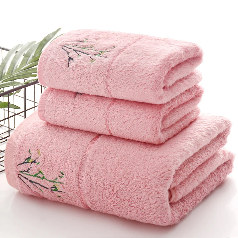 Bath Towels Bamboo Towel Set Quality Bamboo Fiber Bath Towels Set Thick Home Soft Quick Absorbent Luxury Hand Face Towels Toalha De Praia Washcloth полотенце