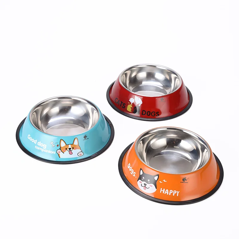 Bowl Drinking-Bowl Food-Water-Dish Small Puppy Pet-Feed Kitten Large Dog Durable Cute