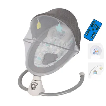 

Baby electric rocking chair baby cradle chair coaxial baby artifact 360 degree newborn comforter