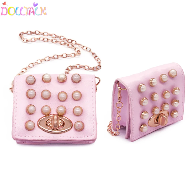 Mosaic Pearl High-quality And Exquisite Bag For Doll Shoulder Bags Crossbody Bag For Dolls Slao For Little Girls Accessories