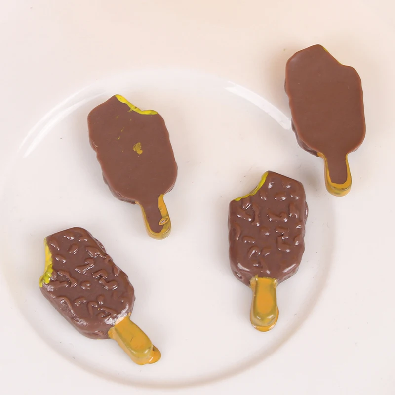 4Pcs 1:12 Dollhouse Miniature Food Chocolate Popsicles Doll Kitchen AccessoCACW 